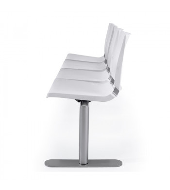 ATENEA BANCADA PLASTICA 3 PLAZAS + MESA